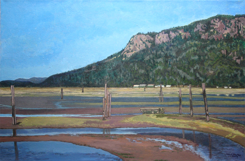 Mt. Tzouhalem and Cow Bay at Low Tide